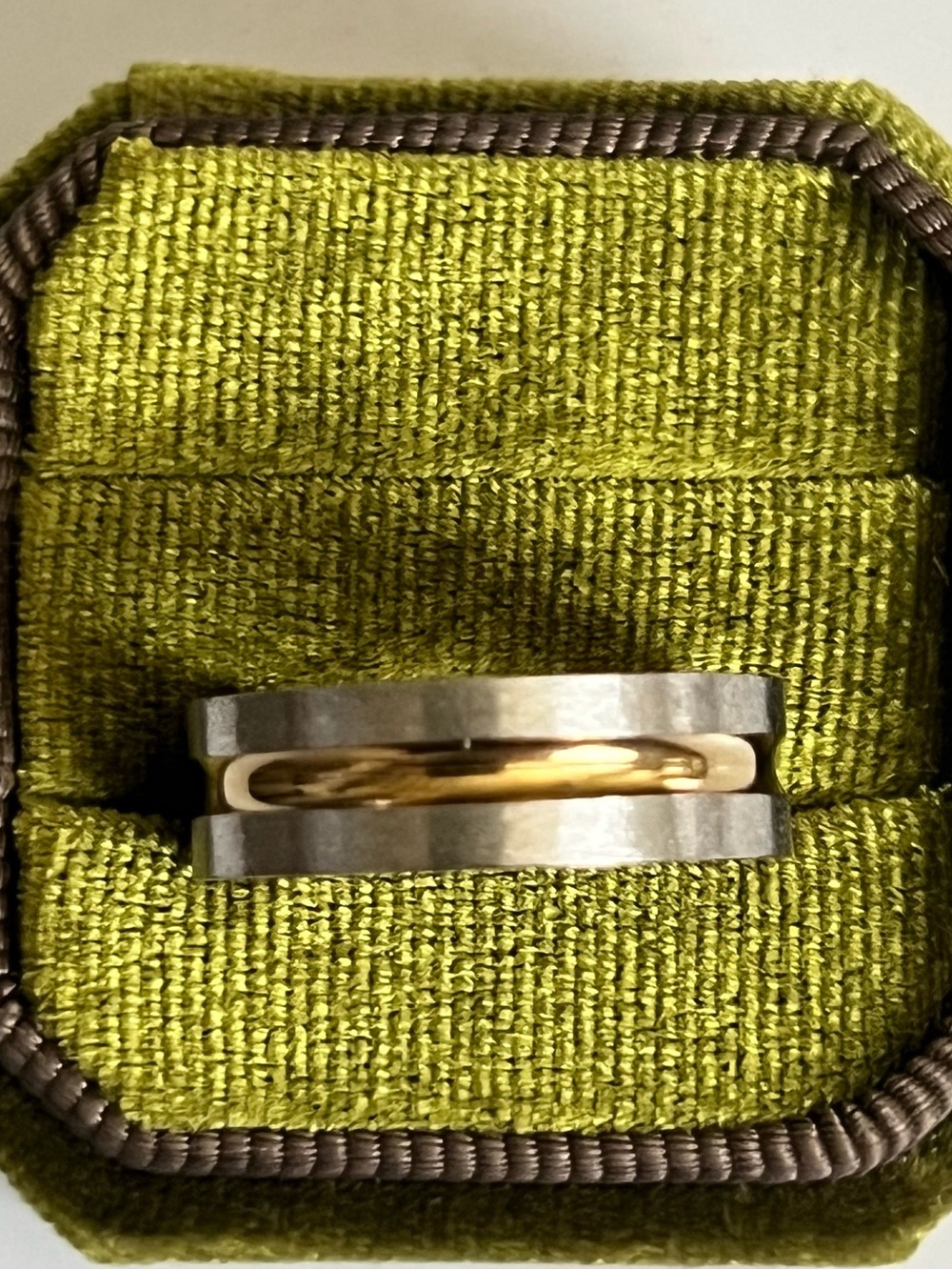 Classic Design Men’s Two-Tone Stainless Steel Silver & Gold 8mm Band Size 10